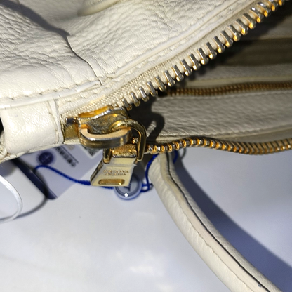 PRADA Tote bag White Cowhide Single Shoulder Handbag Crossbody Bag Golden hardware Removable shoulder strap-(SKU)-942033423