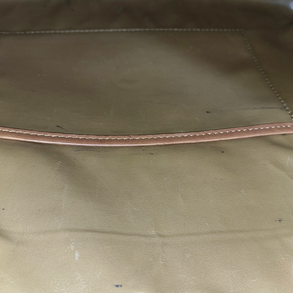 CELINE MACADAM CLUTCHES Brown Coated Canvas Triumph Clutch Golden hardware-(SKU)-14049943