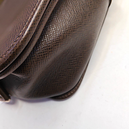 LOUIS VUITTON ROMAN Dark Brown Cowhide Embossed Jacquard Single Shoulder Bag Crossbody Bag Silver Hardware-(SKU)-958801776