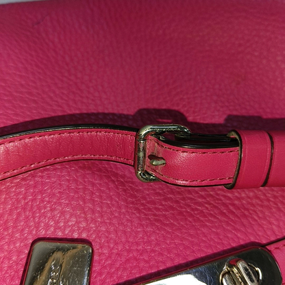 COACH SWAGGER Pink Cowhide Crossbody Bag Ruthenium color hardware Removable shoulder strap-(SKU)-928838798