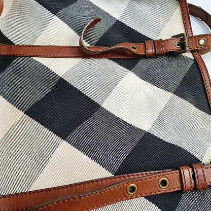 BURBERRY Tote bag Multicolor Canvas Single Shoulder Bag Handbag Black hardware-(SKU)-946632351