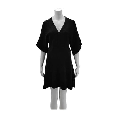 Chloé Scode Summer black viscose women's short-sleeve dress-(SKU)-935547515