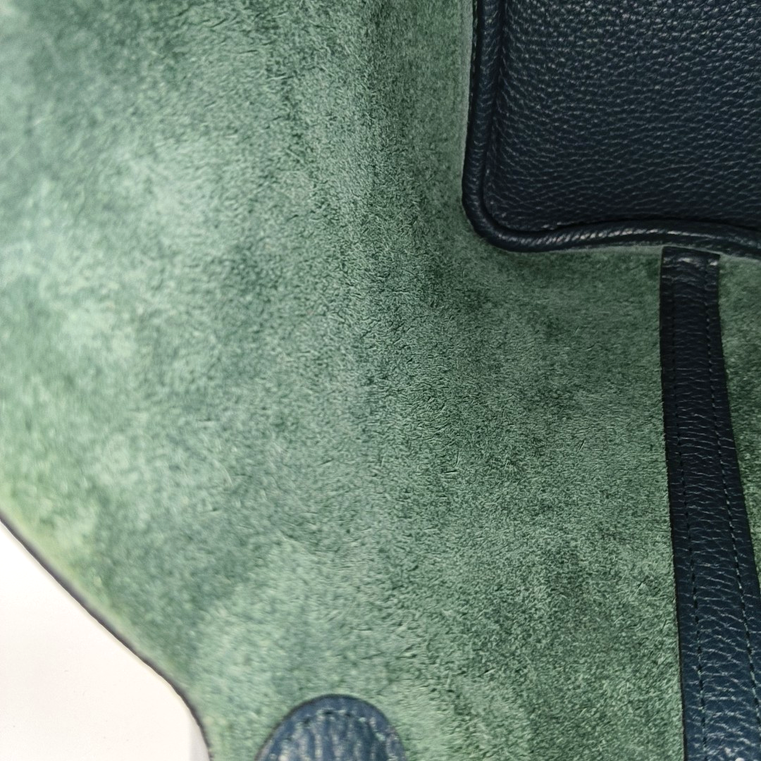 HERMÈS Picotin Lock 18 Rousseau Green Clemence Leather Tote Bag Silver Hardware C Clasp-(SKU)-965271626