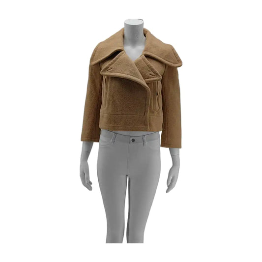 Chloé XScode Light Orange Wool Women's Long Sleeve Short Other Jacket-(SKU)-935533934