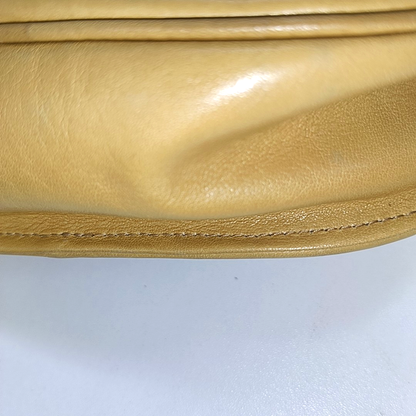 CELINE Brown Leather Single Shoulder Bag Crossbody Bag Silver Hardware-(SKU)-14353451