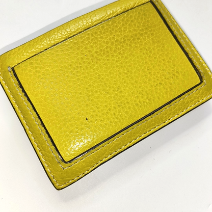 CELINE Yellow Cowhide Card Case-(SKU)-952996653