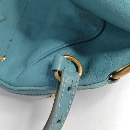 YSL MUSE Blue Calfskin Embossed Quilted Single Shoulder Bag with Sling and Handbag Golden hardware Removable shoulder strap-(SKU)-957191908