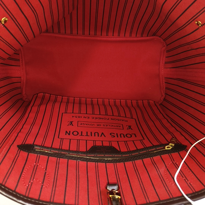 LOUIS VUITTON NEVERFULL Medium Brown Coated Canvas Monogram Shopping Bag Handbag Single Shoulder Bag with Detachable Strap and Pockets-(SKU)-957044821