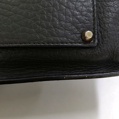 Chloé Sally Medium size Black Leather Single Shoulder Bag Golden hardware-(SKU)-947220516