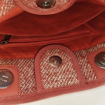 CHANEL DEAUVILLE Red Fabric Jacquard Beach Bag Single Shoulder Bag Tote Bag with Silver Hardware-(SKU)-965966407