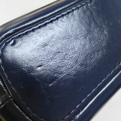 CHANEL GABRIELLE Small Deep Blue Denim Quilted Stitched Crossbody Shoulder Bag Gold and Silver Hardware 29 Opening Detachable Strap-(SKU)-970038091