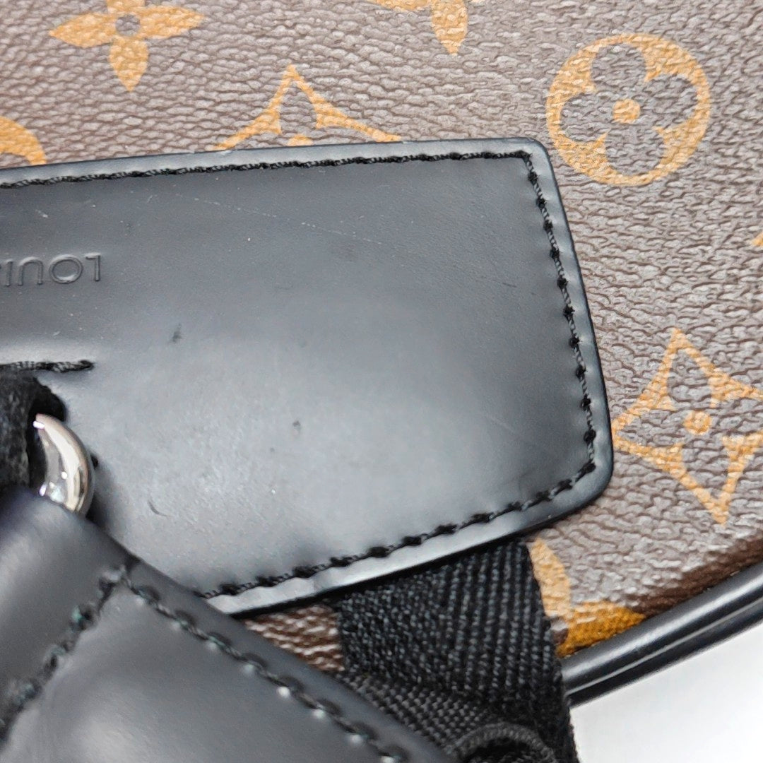 LOUIS VUITTON JOSH Brown Coated Canvas Monogram Backpack, Tote Bag, Silver Hardware-(SKU)-971389459