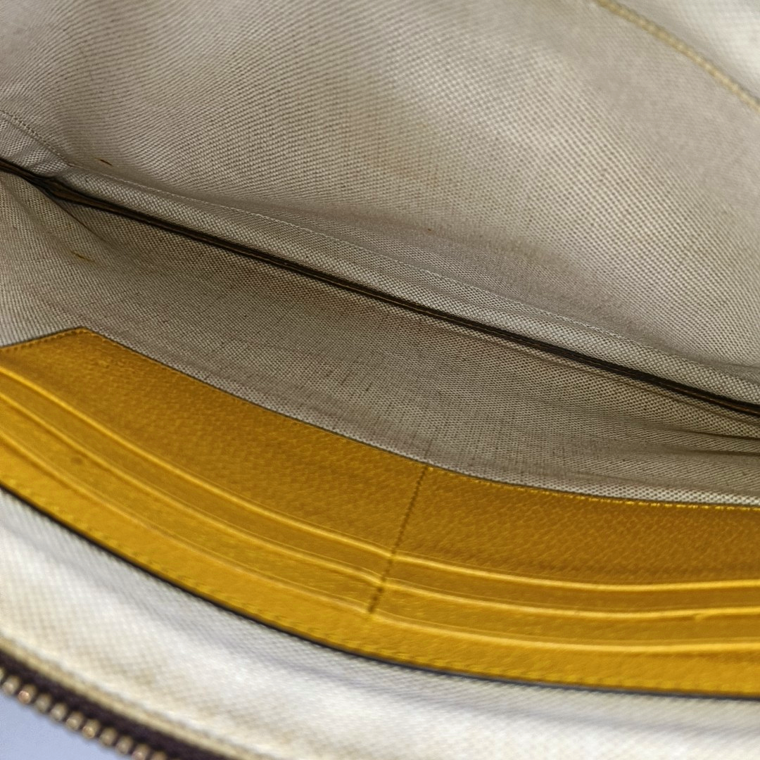 GUCCI Neo Vintage Khaki Coated Canvas Monogram Tiger Head Bag Clutch Golden hardware-(SKU)-946504003