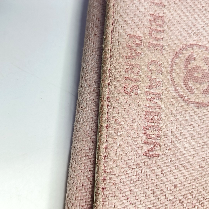 CHANEL DEAUVILLE Pink fabric wallet Silver Hardware 18nan-(SKU)-953641586