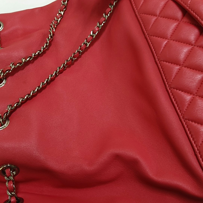 CHANEL IN SEOUL Pink Lamb Leather Diamond Quilted Backpack with Silver Hardware 23 opening-(SKU)-958357493