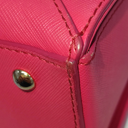 MCM NUOVO Red Leather Embossed Shoulder Bag Tote Bag Crossbody Bag Golden hardware Removable shoulder strap-(SKU)-14100965