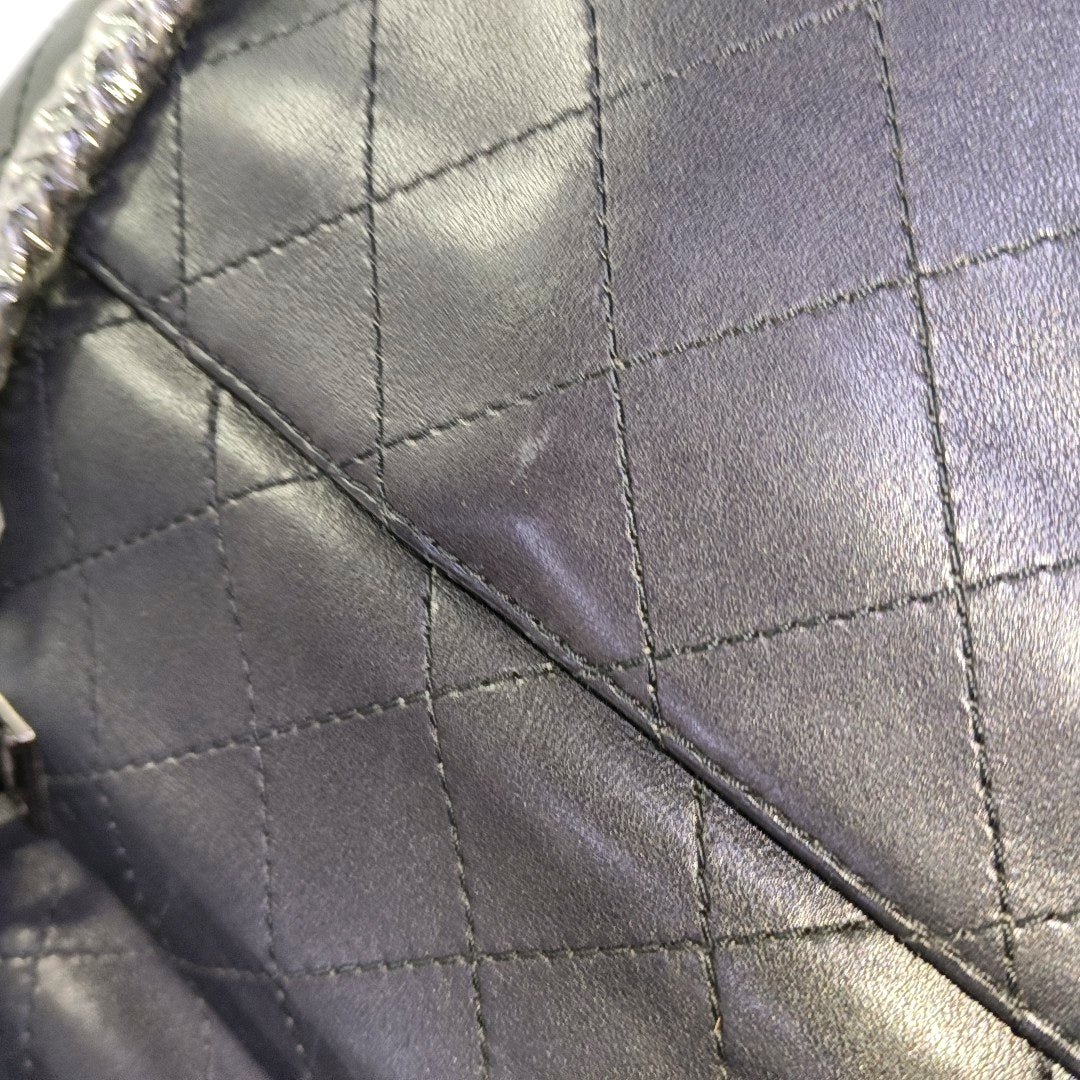 CHANEL LUXURY TOP Small Black Calfskin Quilted Shoulder Bag Tote Crossbody Bag Ruthenium Hardware 22K Clasp-(SKU)-965599174