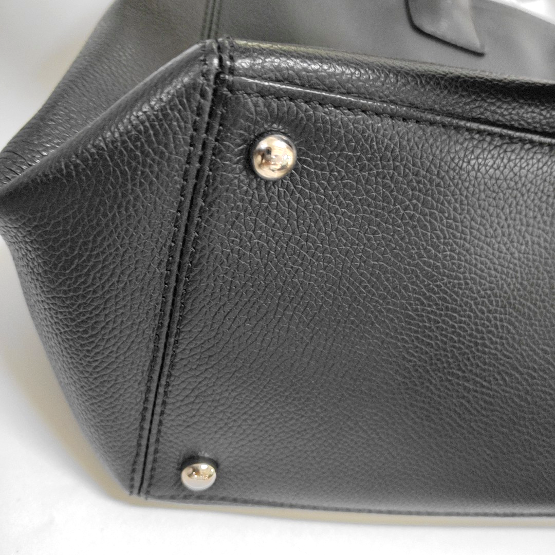 CHANEL CERF Black Calfskin Quilted Shoulder Bag Tote Bag Crossbody Bag Silver Hardware 17 Clasp Removable Strap-(SKU)-954658799
