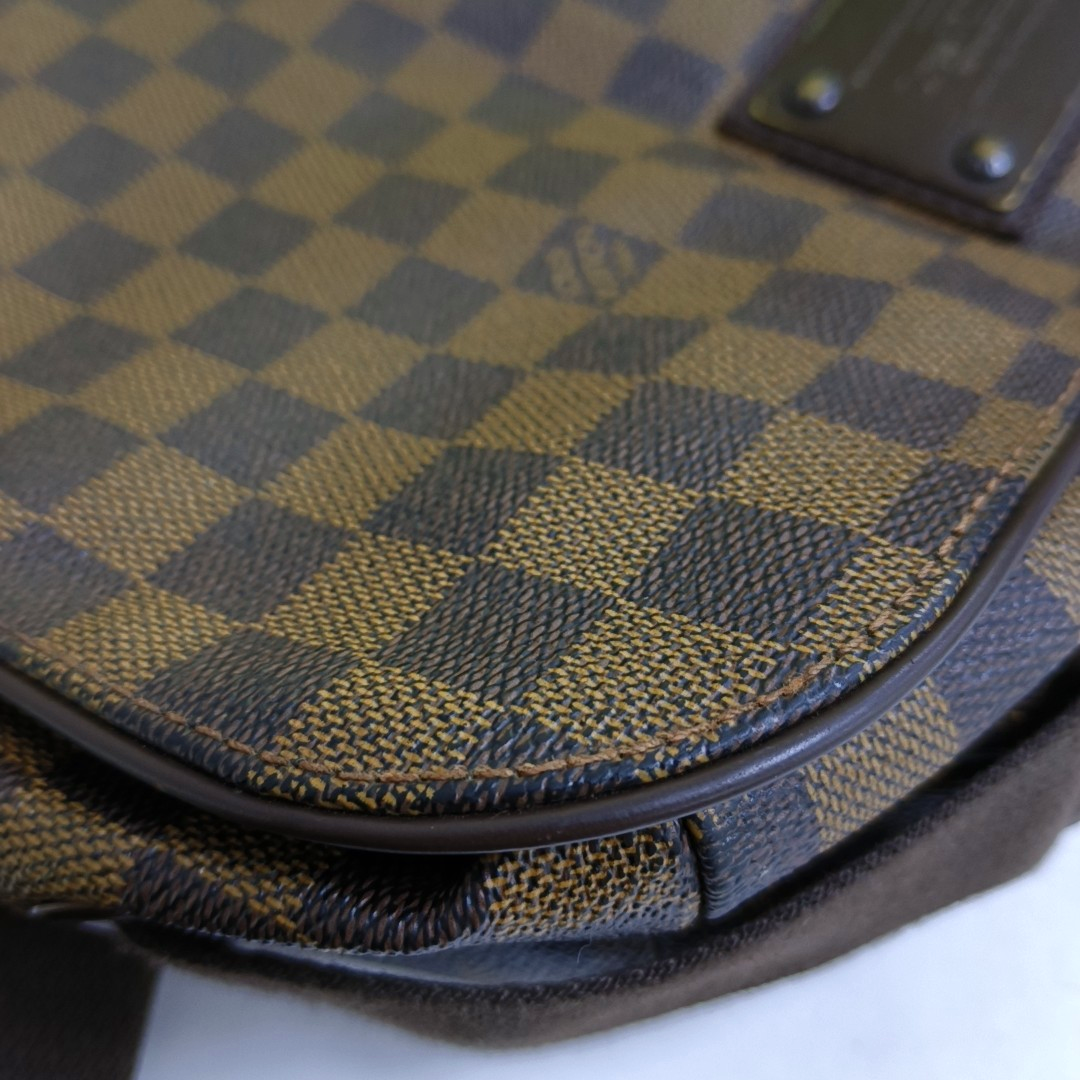 LOUIS VUITTON BROOKLYN Medium size Brown Coated Canvas Checkerboard Crossbody Shoulder Bag Golden hardware-(SKU)-960589506