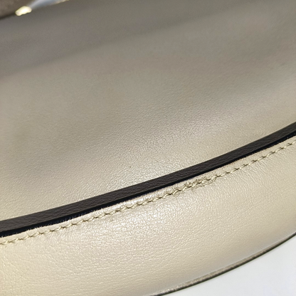 Chloé Georgia Light Gray Cowhide Crossbody Bag Golden hardware Removable shoulder strap-(SKU)-14414002