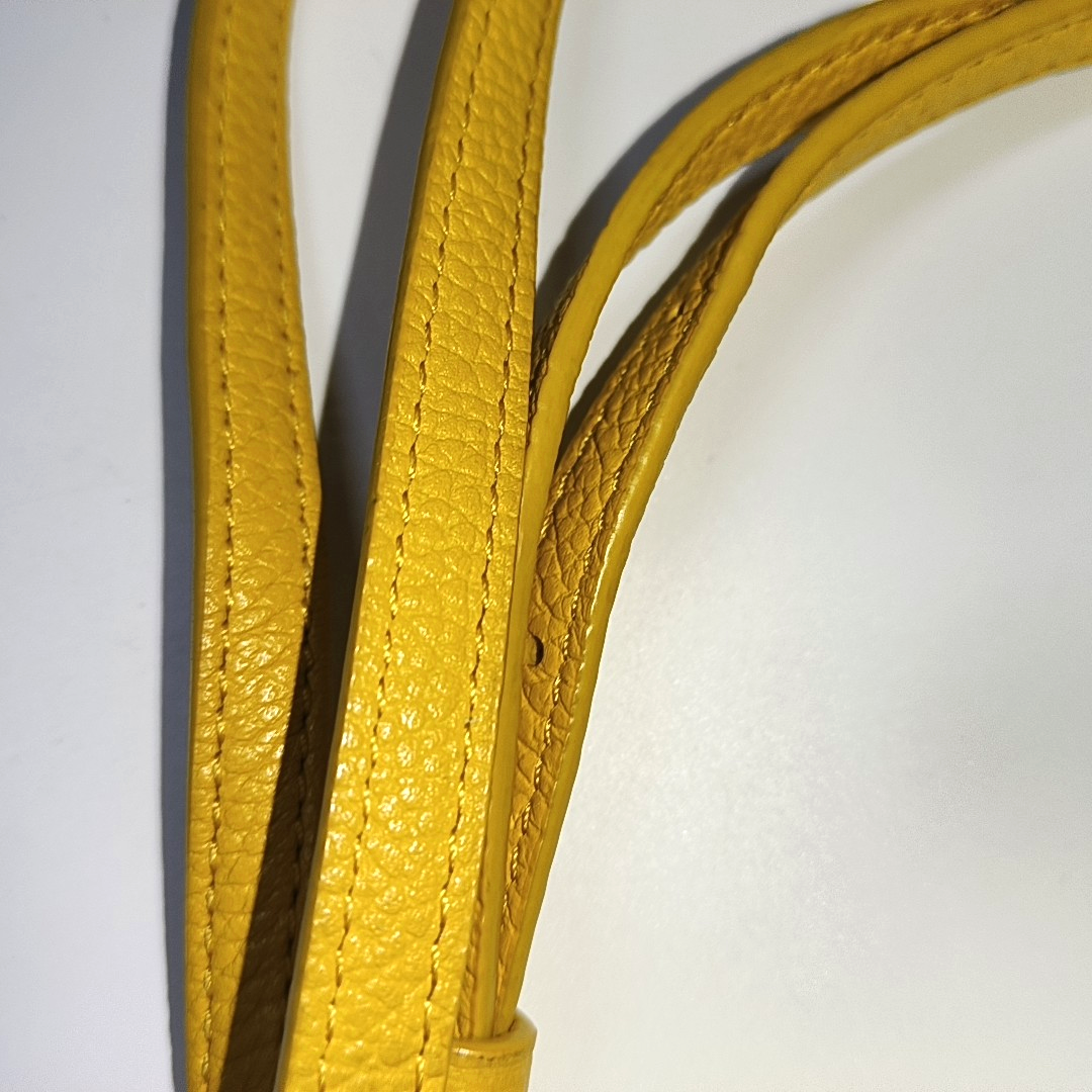 COACH Yellow Fabric Studs Crossbody Single Shoulder Bag Silver Hardware-(SKU)-14056089