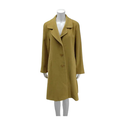 Chloé Lcode Autumn and Spring Yellow Wool Ladies Long Coat-(SKU)-14437188