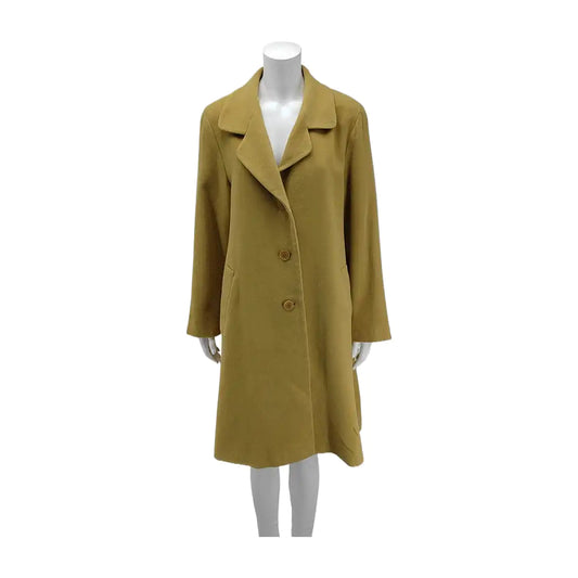 Chloé Lcode Autumn and Spring Yellow Wool Ladies Long Coat-(SKU)-14437188