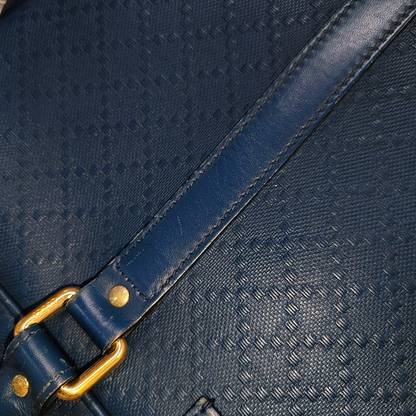 GUCCI Blue cowhide single shoulder bag Golden hardware Removable shoulder strap-(SKU)-941163649