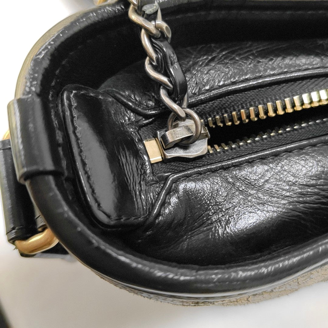 CHANEL GABRIELLE Small Gold Lamb Skin Quilted Bag with Detachable Strap, Gold and Ruthenium Hardware, 26 Clasp-(SKU)-967131887