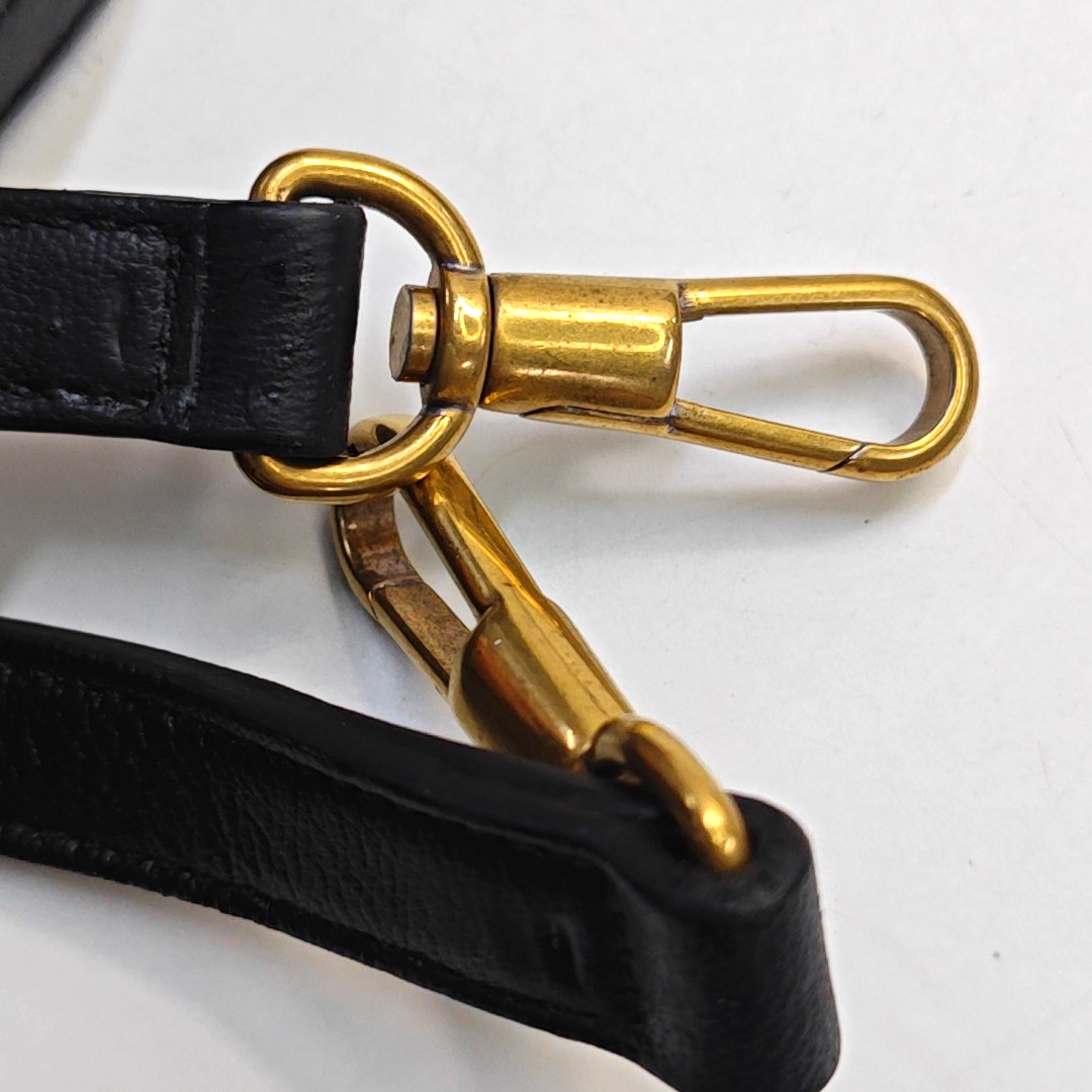 YSL MUSE Black Leather Studs Braided Handbag Shoulder Bag Golden hardware Removable shoulder strap-(SKU)-947588322