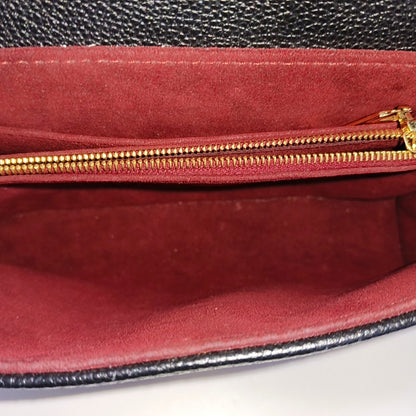 LOUIS VUITTON MADELEINE black leather Monogram embossed crossbody bag handbag shoulder bag complete accessories-(SKU)-946944708