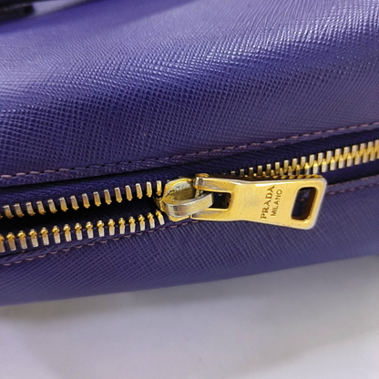 PRADA Promenade Purple Cowhide Logo Monogram Crossbody Shoulder Bag Single Shoulder Bag Golden hardware-(SKU)-950771962