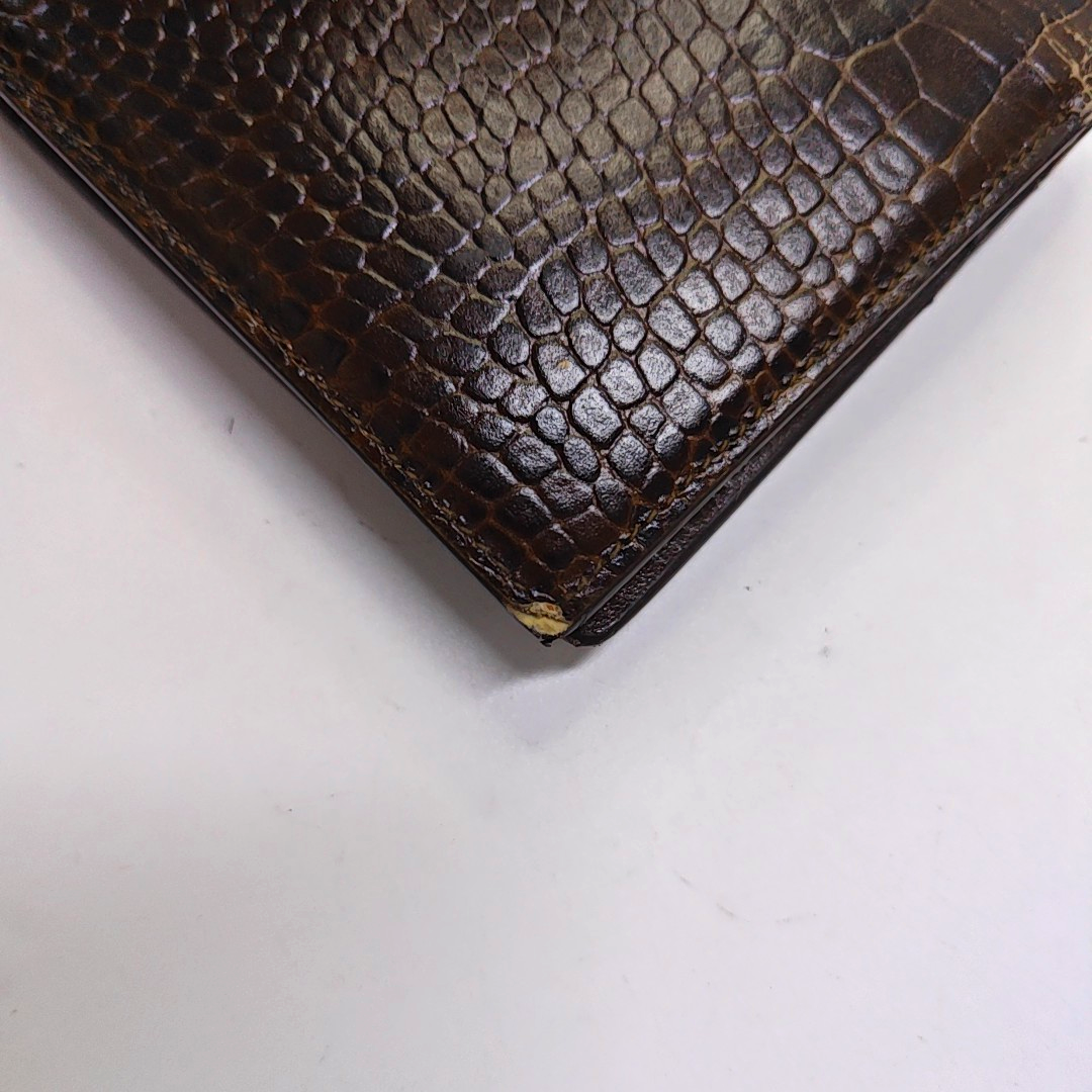 MONTBLANC MeisterstuckBrown Leather Embossed Wallet-(SKU)-936130123
