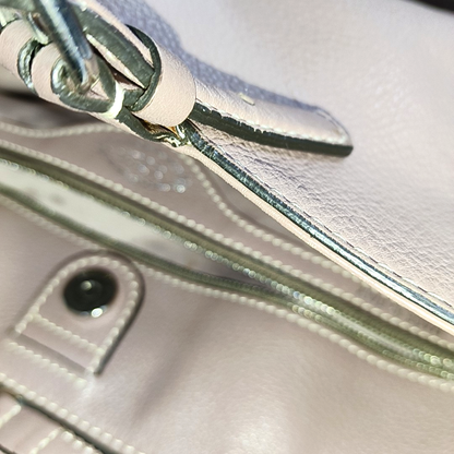 TOD'S Tote bag Dark Gray Cowhide Single Shoulder Bag Handbag Crossbody Bag Silver Hardware-(SKU)-935893458