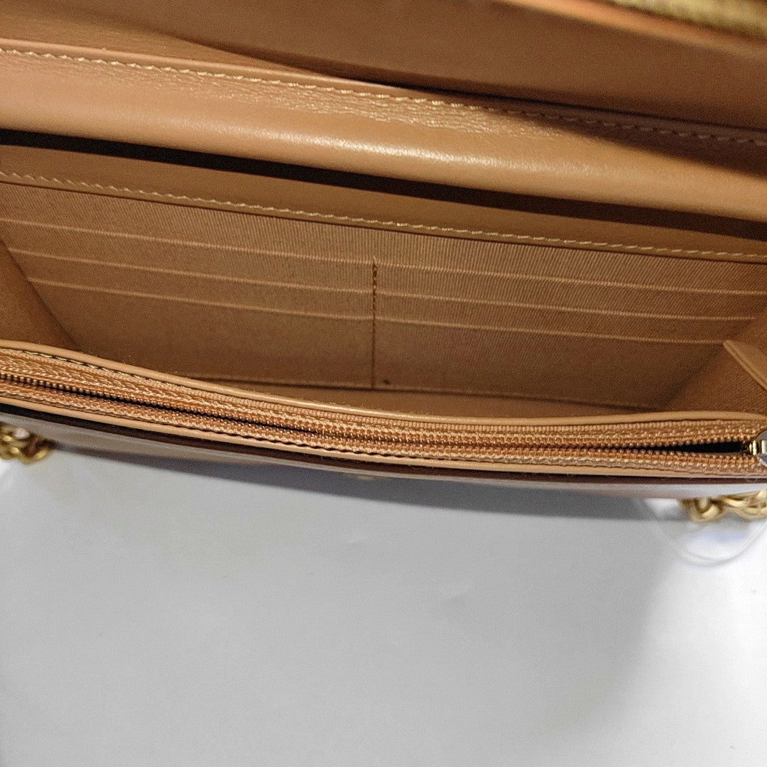 CHANEL BOY CHANEL WOC Brown Calfskin Quilted Crossbody Shoulder Bag with Golden Hardware-(SKU)-968235657