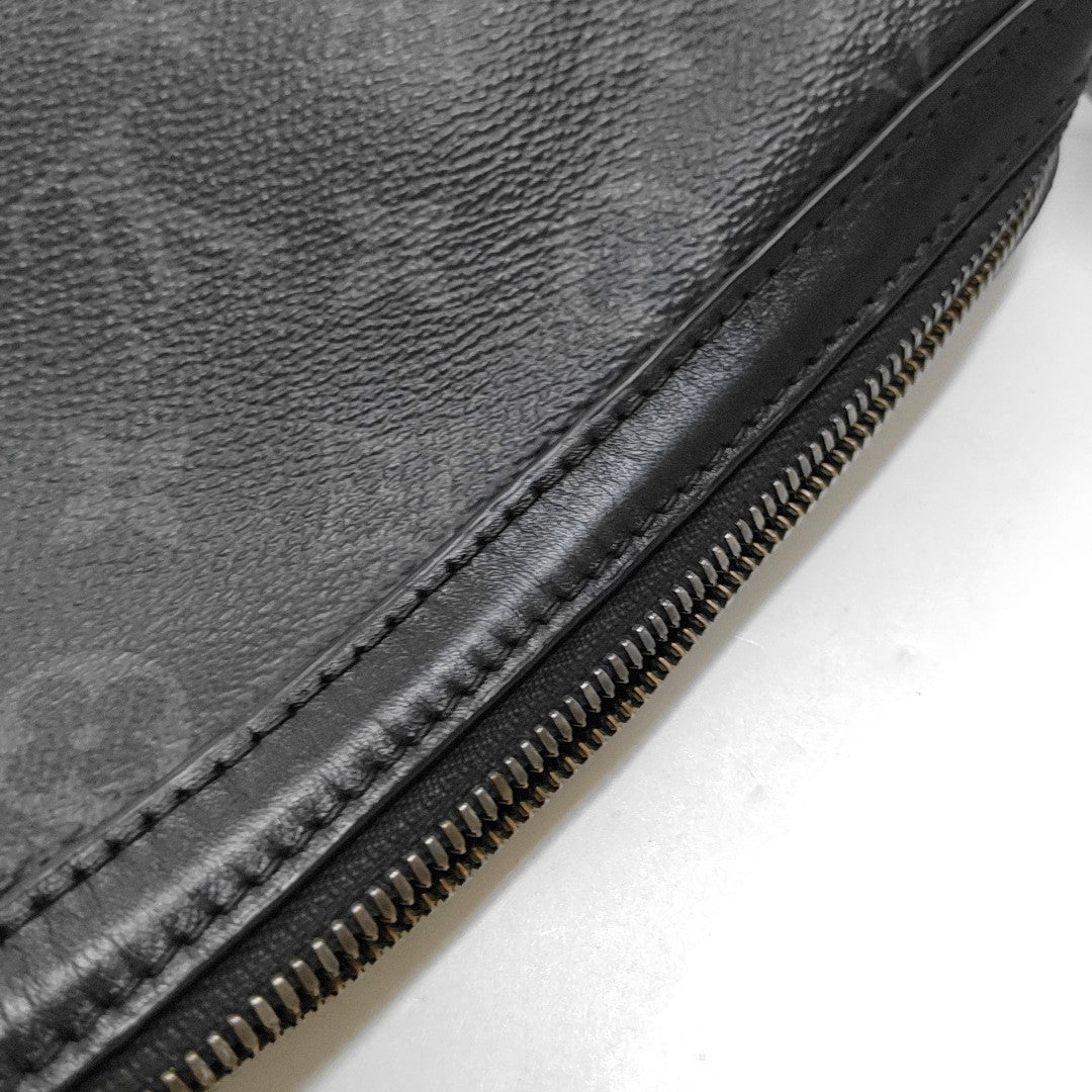 LOUIS VUITTON TRIO Black Coated Canvas Monogram Crossbody Bag Shoulder Bag with Detachable Strap-(SKU)-969076544