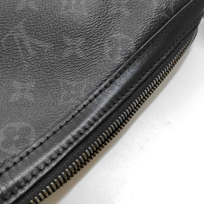 LOUIS VUITTON TRIO Black Coated Canvas Monogram Crossbody Bag Shoulder Bag with Detachable Strap-(SKU)-969076544