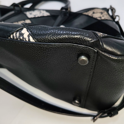 COACH CROSBY Black Leather Single Shoulder Bag Handbag Black hardware Removable shoulder strap-(SKU)-942426651