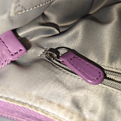 COACH Purple Leather Shoulder Bag Silver Hardware Vintage model-(SKU)-939951061