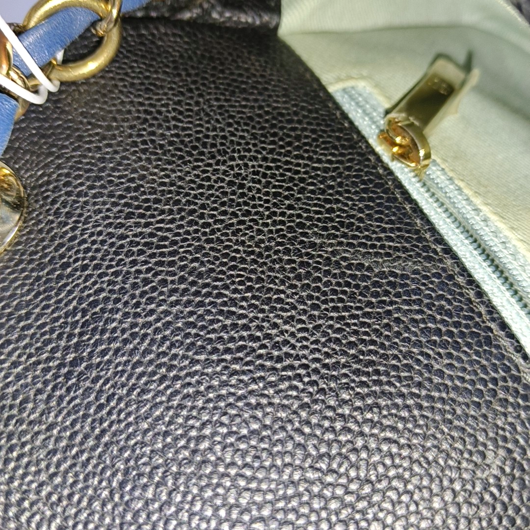 CHANEL THREAD AROUND Medium Black Calfskin Quilted Chevron Single Shoulder Bag Handbag Detachable Strap-(SKU)-954093937