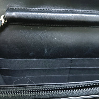 CHANEL WOC Black Patent Leather Quilted Crossbody and Single Shoulder Bag with Silver Hardware, 18 Clasps-(SKU)-969632821