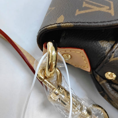LOUIS VUITTON SUNSET brown coated canvas Monogram bag, shoulder bag, crossbody bag with detachable strap, gold hardware-(SKU)-967532077