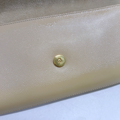 YSL Khaki Cowhide Handbag Golden hardware-(SKU)-948372708