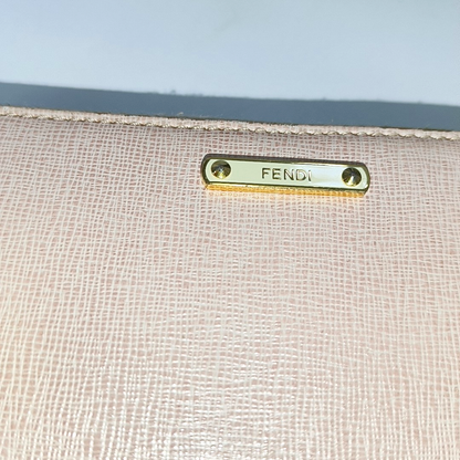 FENDI Pink Cowhide Wallet Golden hardware-(SKU)-931312334