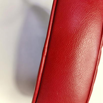 CELINE C CHARM Small size Red Leather Quilted Shoulder Bag Golden hardware-(SKU)-950436604