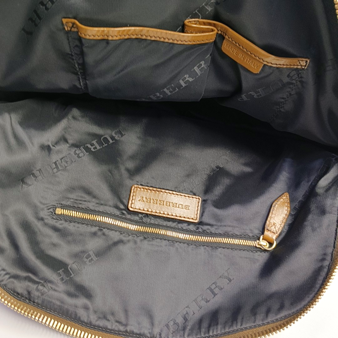 BURBERRY Milverton Khaki Leather Tote Golden hardware-(SKU)-951123220