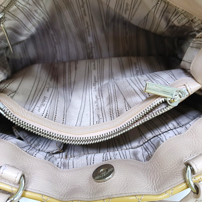 FERRAGAMO Tote bag Yellow Cowhide Quilted Handbag Silver Hardware-(SKU)-937625513