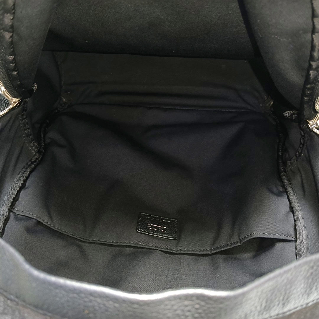 DIOR Rider Black Canvas Monogram Jacquard Backpack with Silver Hardware-(SKU)-970762004