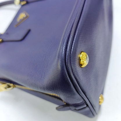 PRADA Promenade Purple Cowhide Logo Monogram Crossbody Shoulder Bag Single Shoulder Bag Golden hardware-(SKU)-950771962