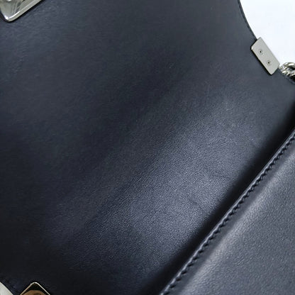 CHANEL BOY CHANEL Small Size Black Fabric Quilted Four Shoulder Bag, Crossbody Bag with Detachable Strap-(SKU)-967025259